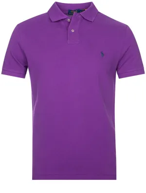 Basic Short Sleeve Polo Purple