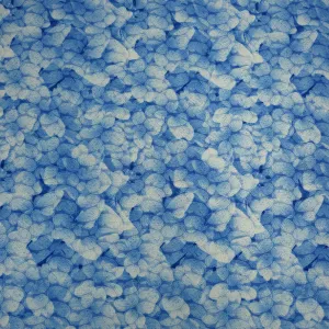 Blue Hydrangea Mist Italian Cotton Stretch Fabric