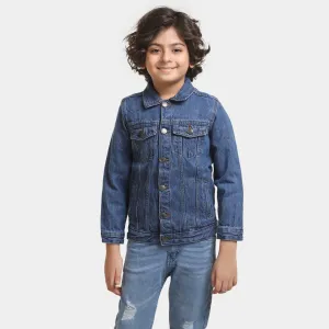 Boys Denim Jacket Basic - Mid Blue