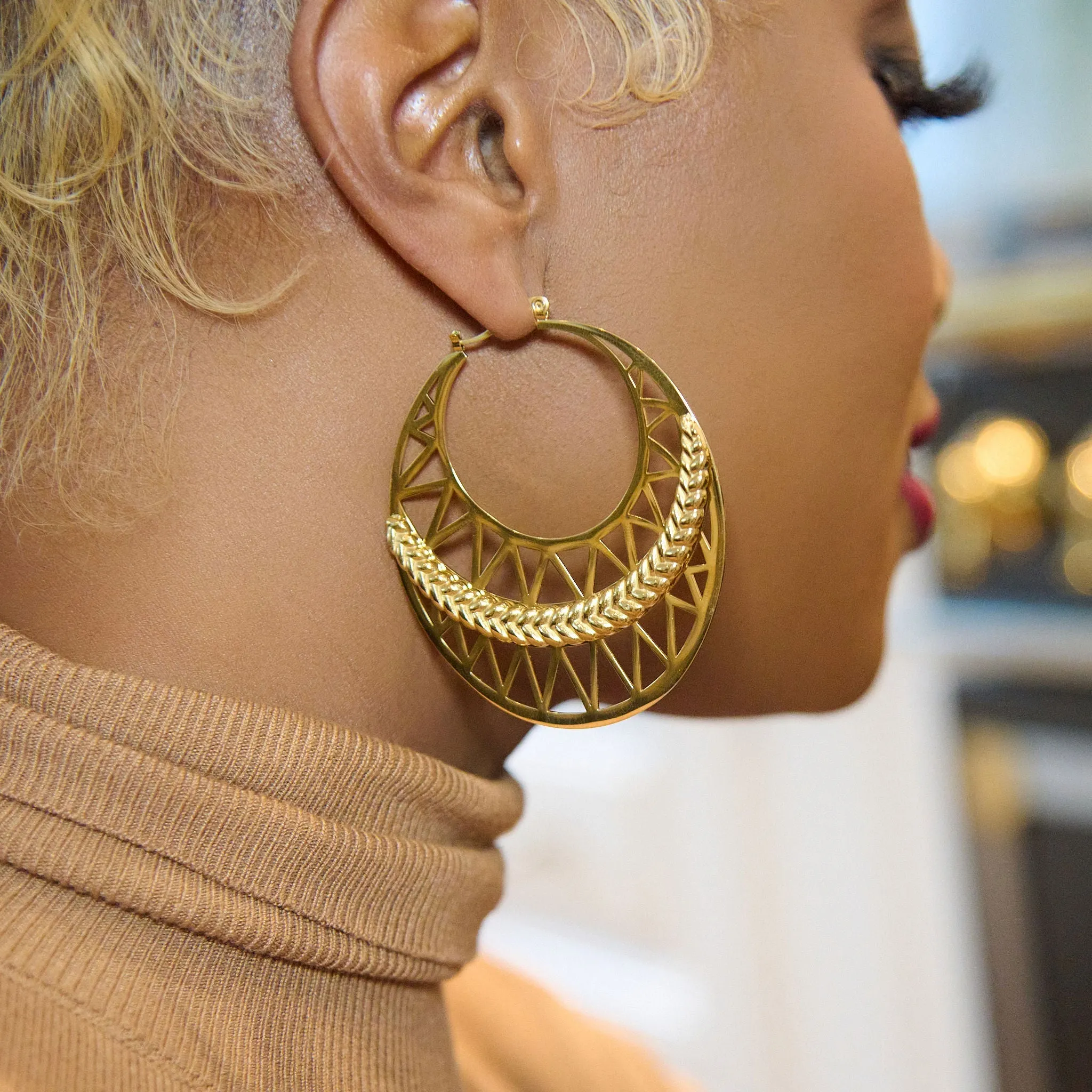 Braelynn 14k Braided Hoops