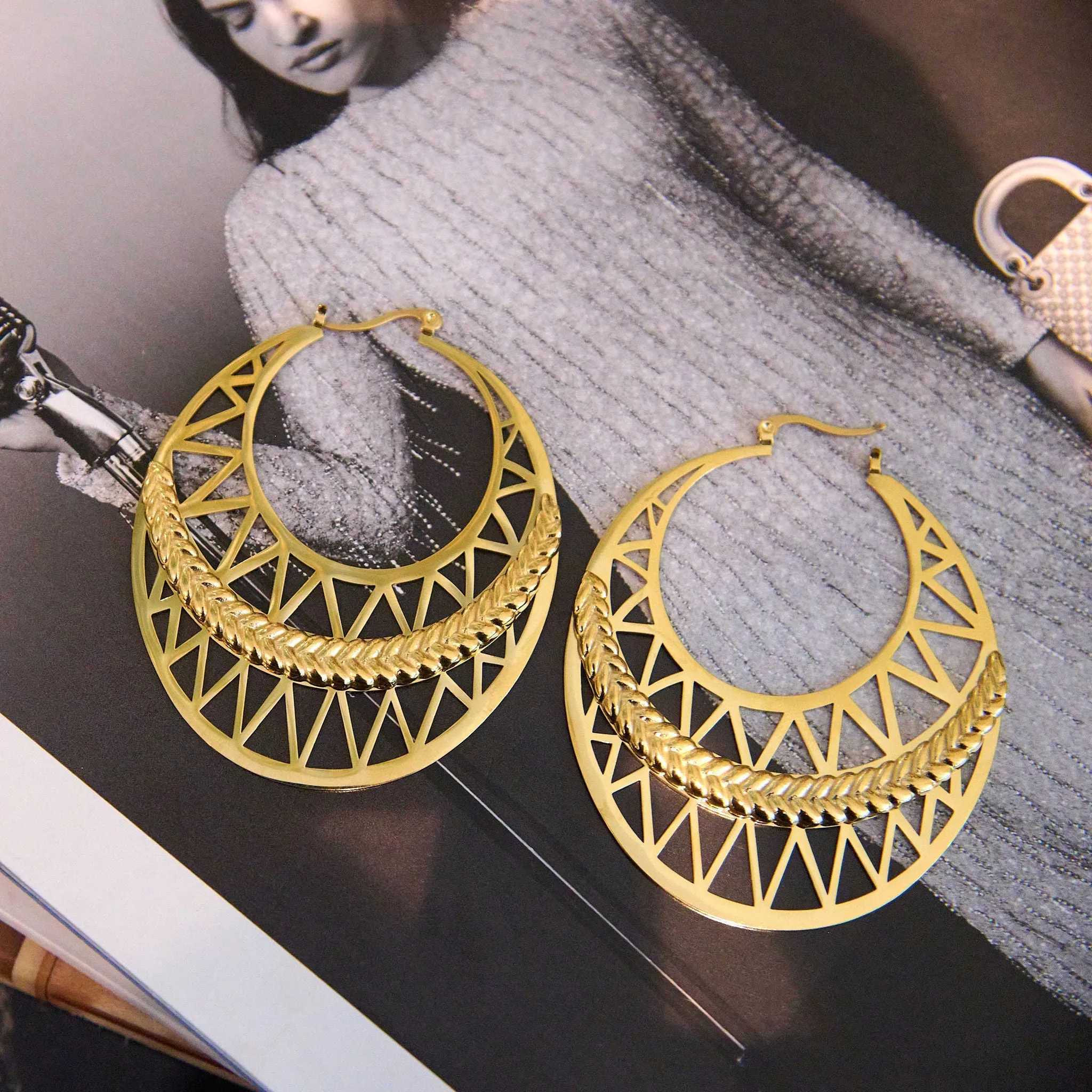 Braelynn 14k Braided Hoops