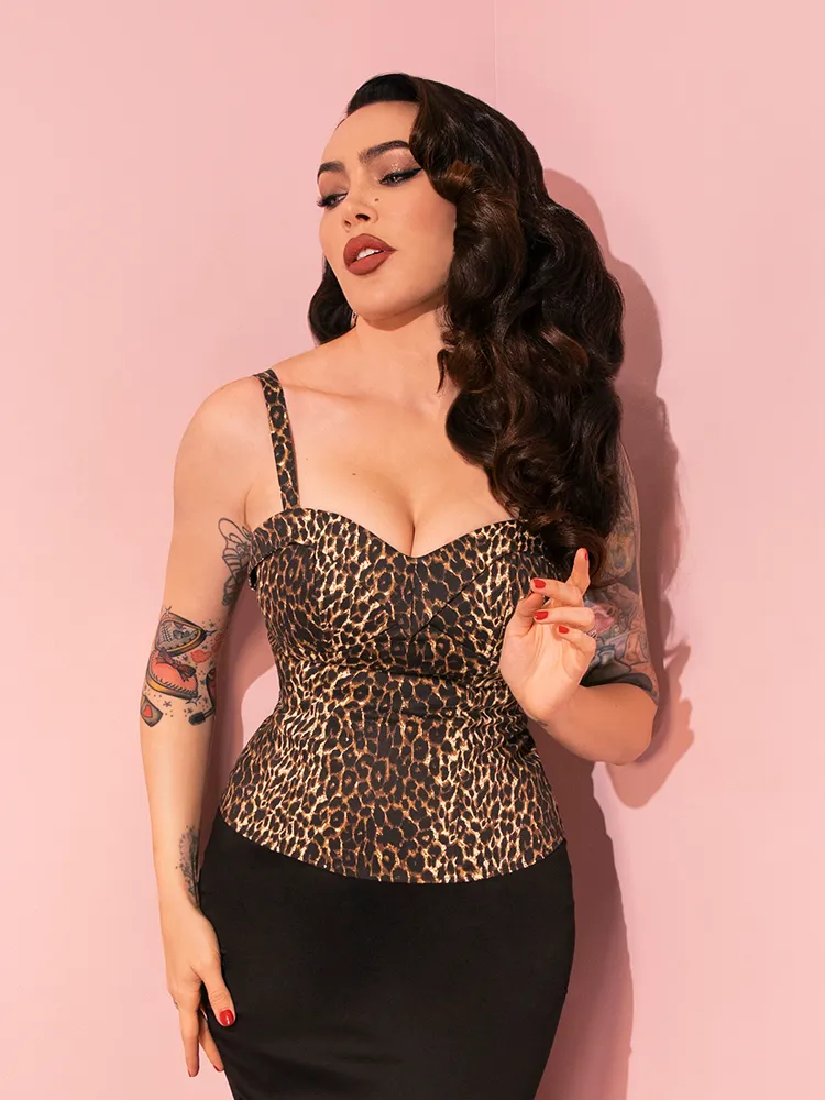 COMING BACK SOON - Maneater Top in Wild Leopard Print - Vixen by Micheline Pitt