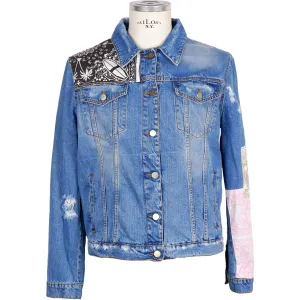 Comme Des Fuckdown Abstract Denim Elegance Men's Jacket