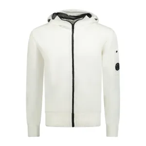 CP COMPANY Chrome Hooded Knit Jacket White