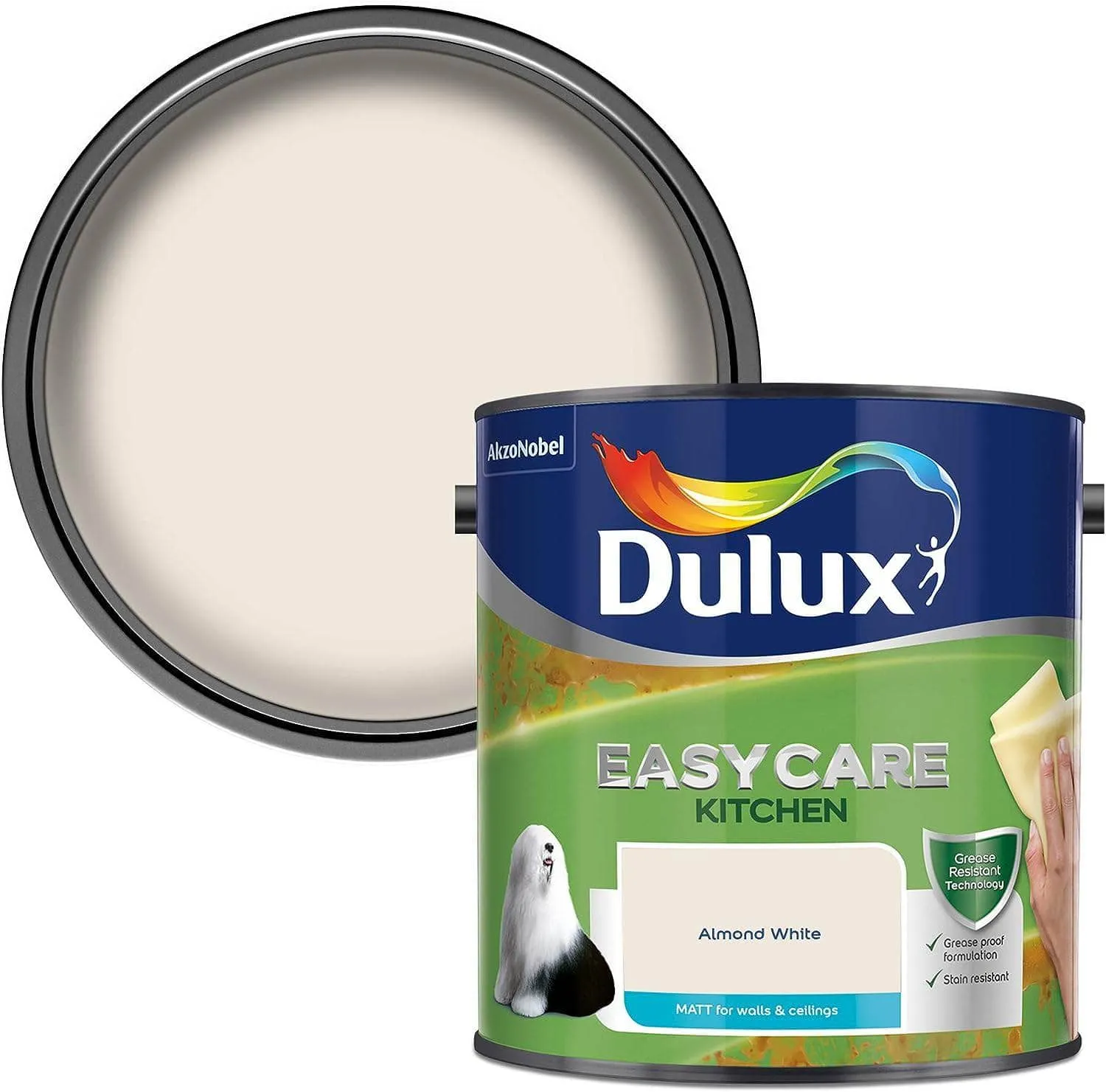 Dulux Easycare Kitchen 2.5L Matt Emulsion - Almond White