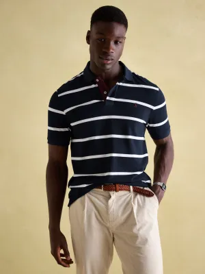 Filbert Navy & White Striped Polo Shirt