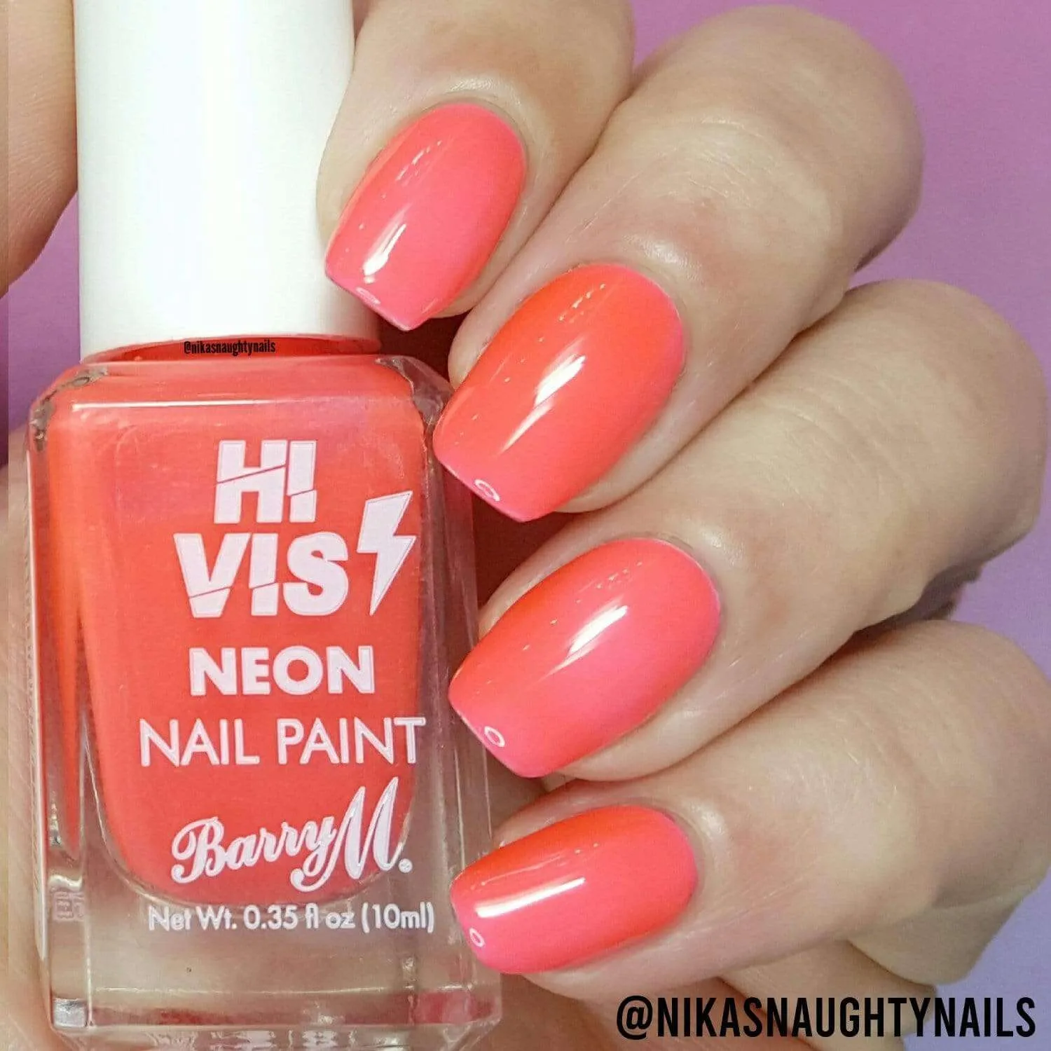 Hi Vis Neon Nail Paint | Coral Blaze
