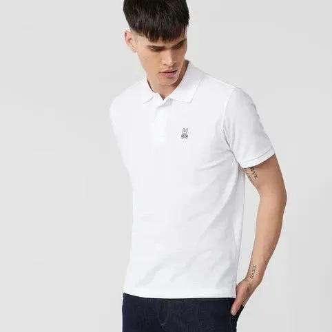 ID24332-Psycho Bunny White Classic Polo