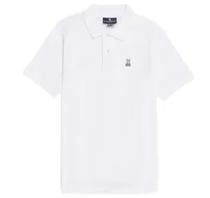 ID24332-Psycho Bunny White Classic Polo