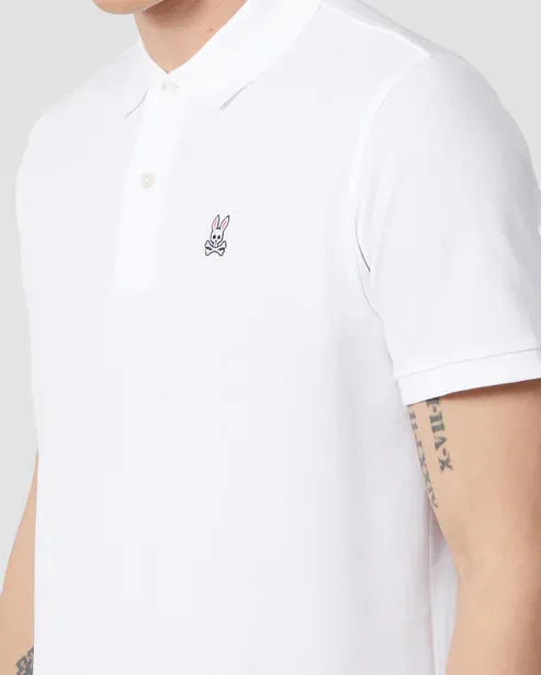 ID24332-Psycho Bunny White Classic Polo