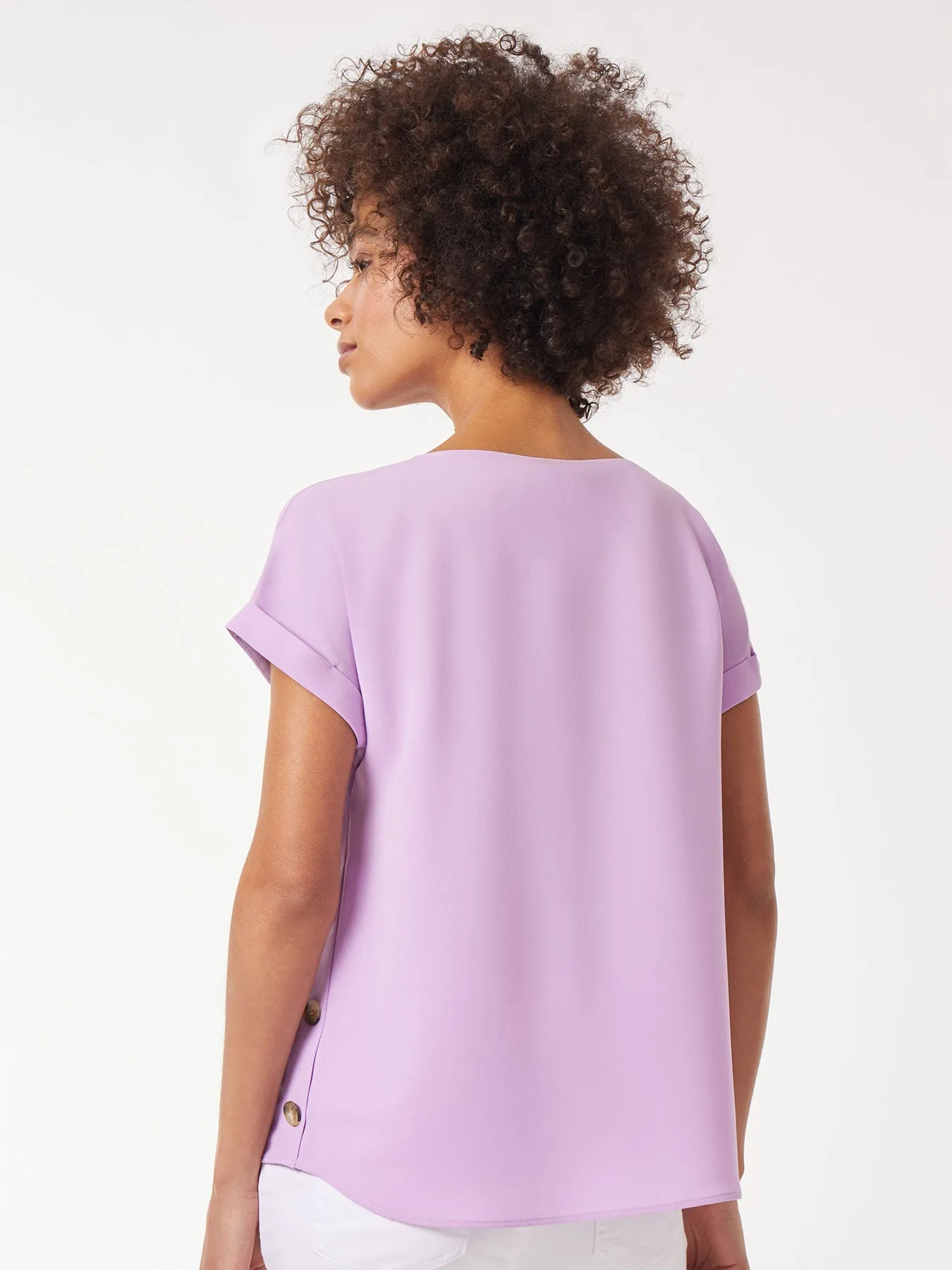 Jasper Crepe Button Detail Blouse