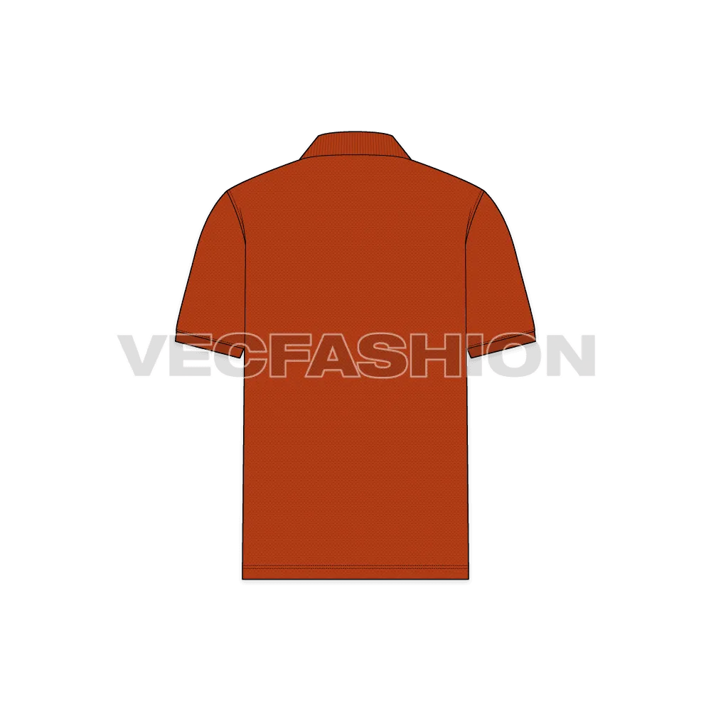 Mens Burnt Orange Classic Polo Shirt