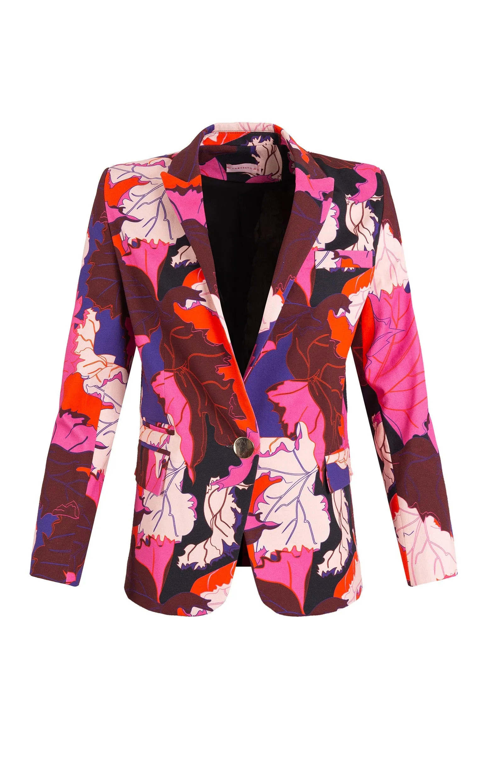 Otello Slim Fit Blazer Pink Leaves