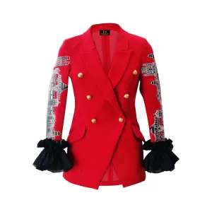 Red Megalopolis Blazer