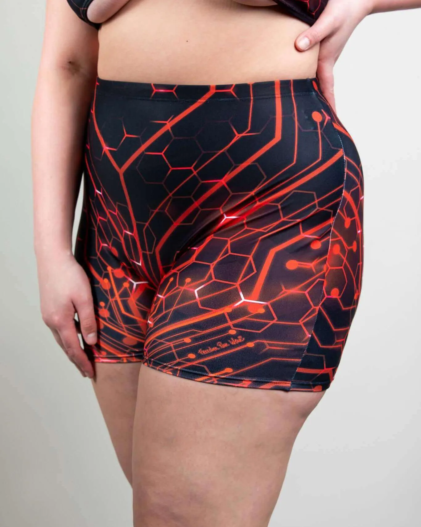 Red Singularity High Waist Shorts