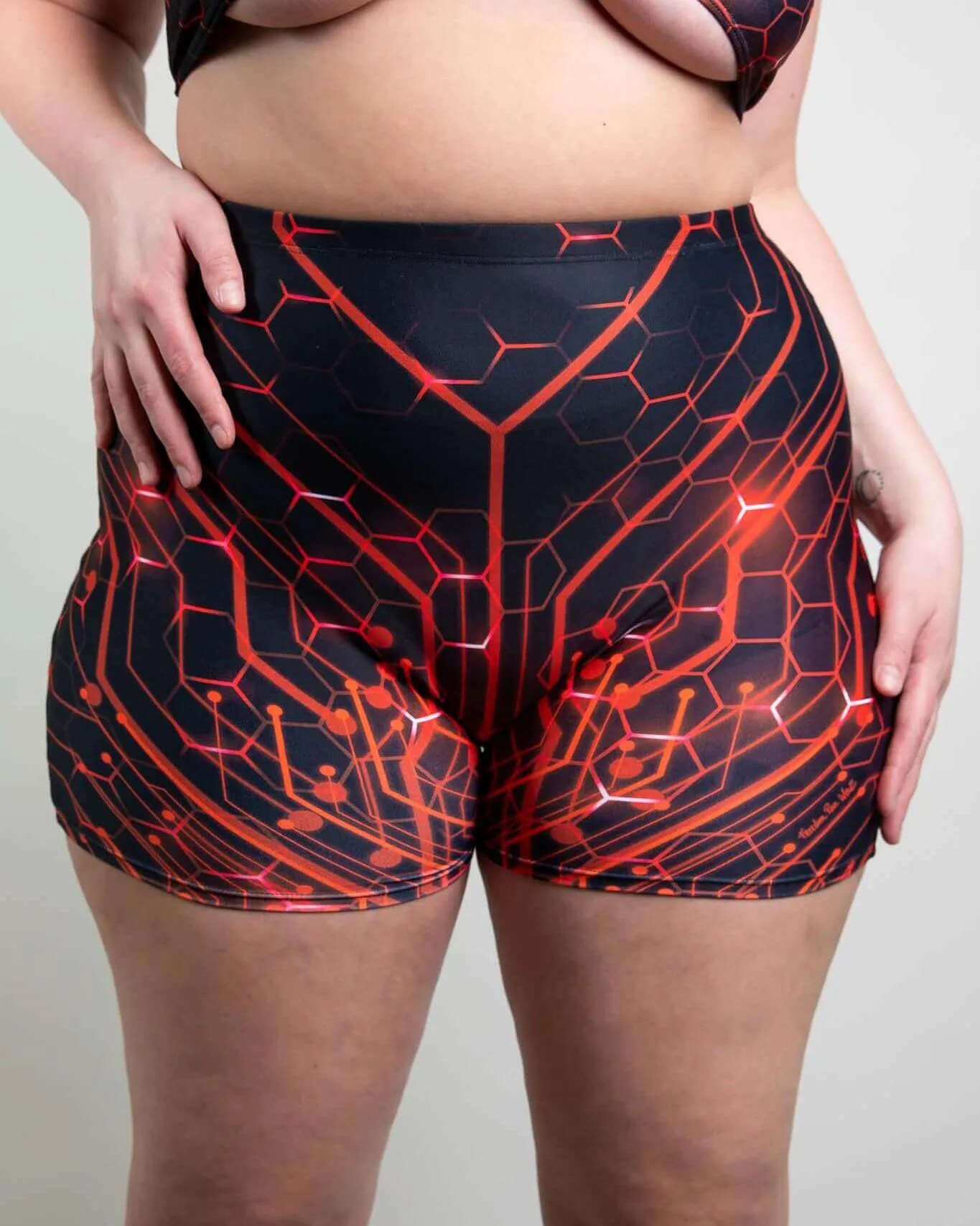 Red Singularity High Waist Shorts