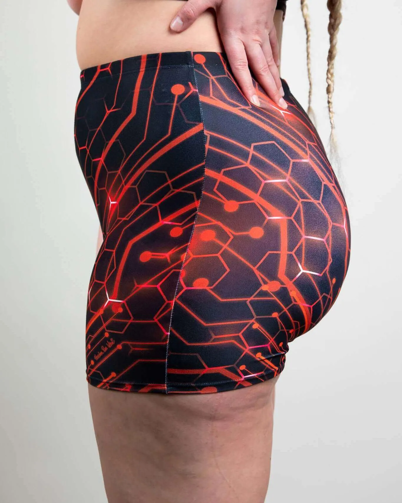 Red Singularity High Waist Shorts