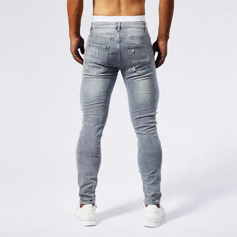 RESHAKE Ripped Slim Fit Stretch Jeans