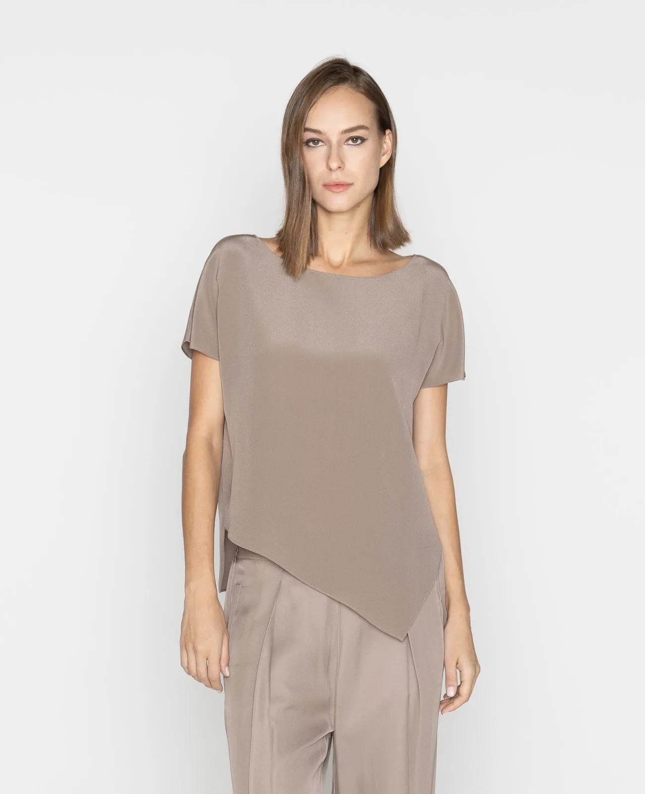 Silk Asymmetic Tee