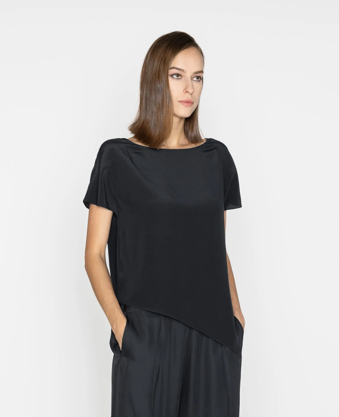 Silk Asymmetic Tee