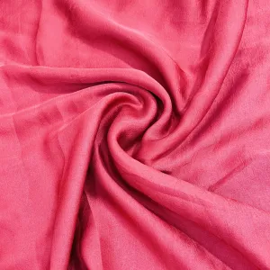 Strawberry Pink Solid Bemberg Silk Fabric