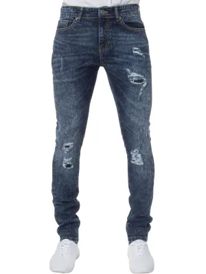 Super Skinny Stretch Rip & Repair Slim Jeans | Enzo Designer Menswear