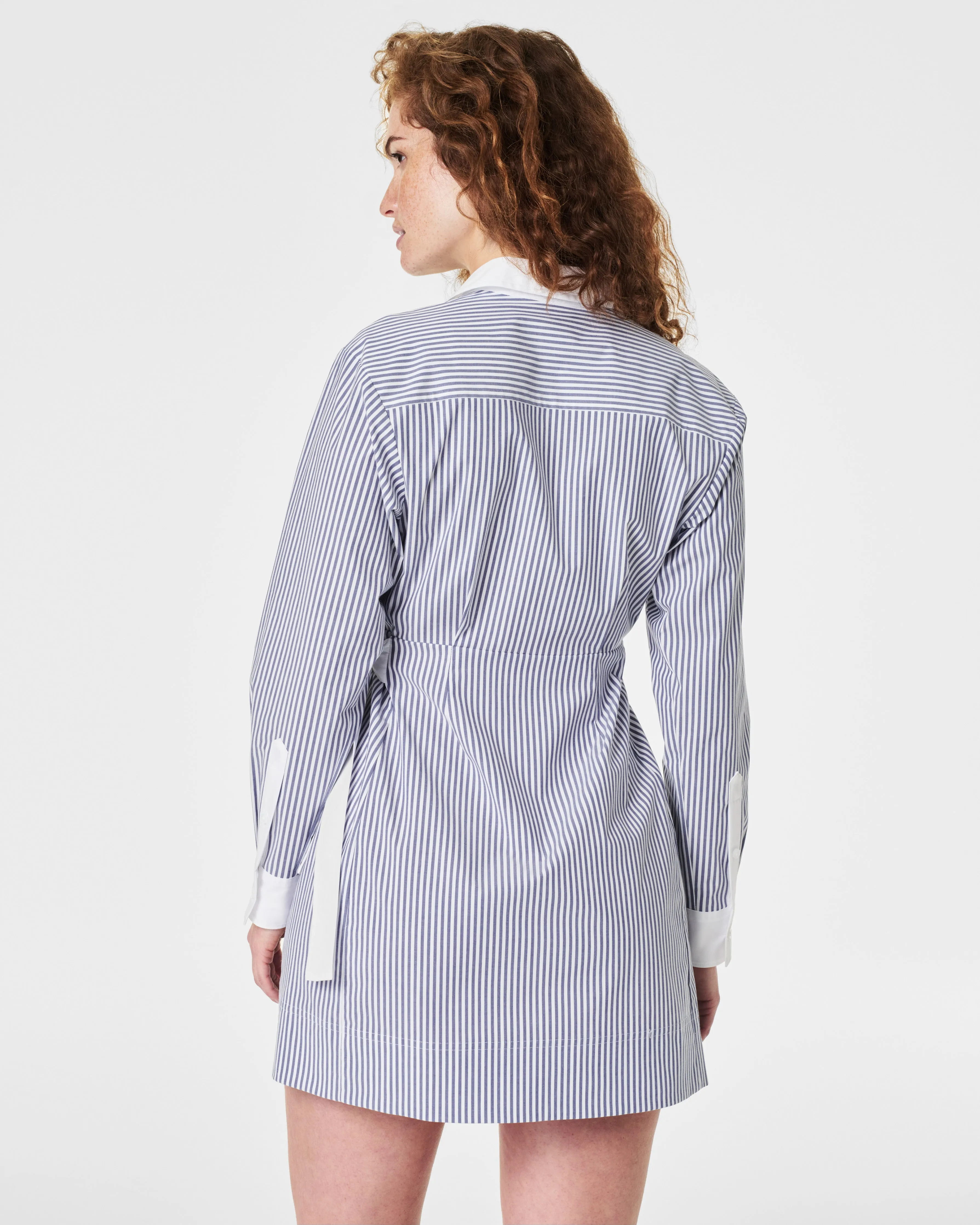 The Best Poplin Striped Wrap Dress