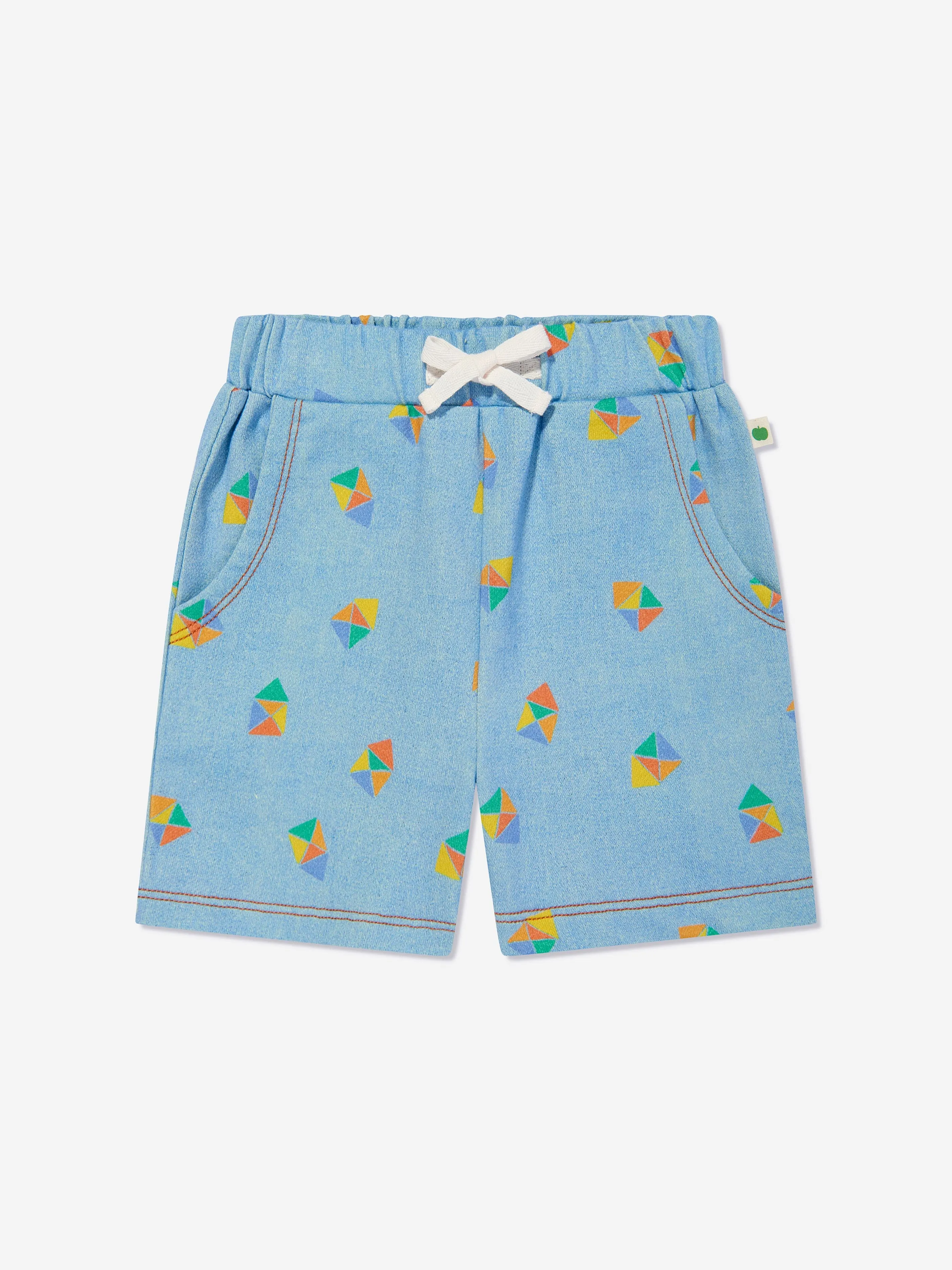 The Bonnie Mob Boys Mavericks Beach Denim Shorts in Blue