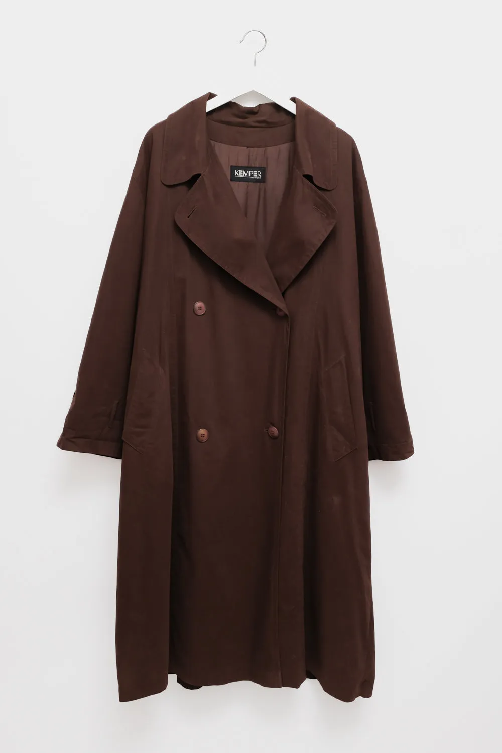 VINTAGE CHOCOLATE TRENCH COAT