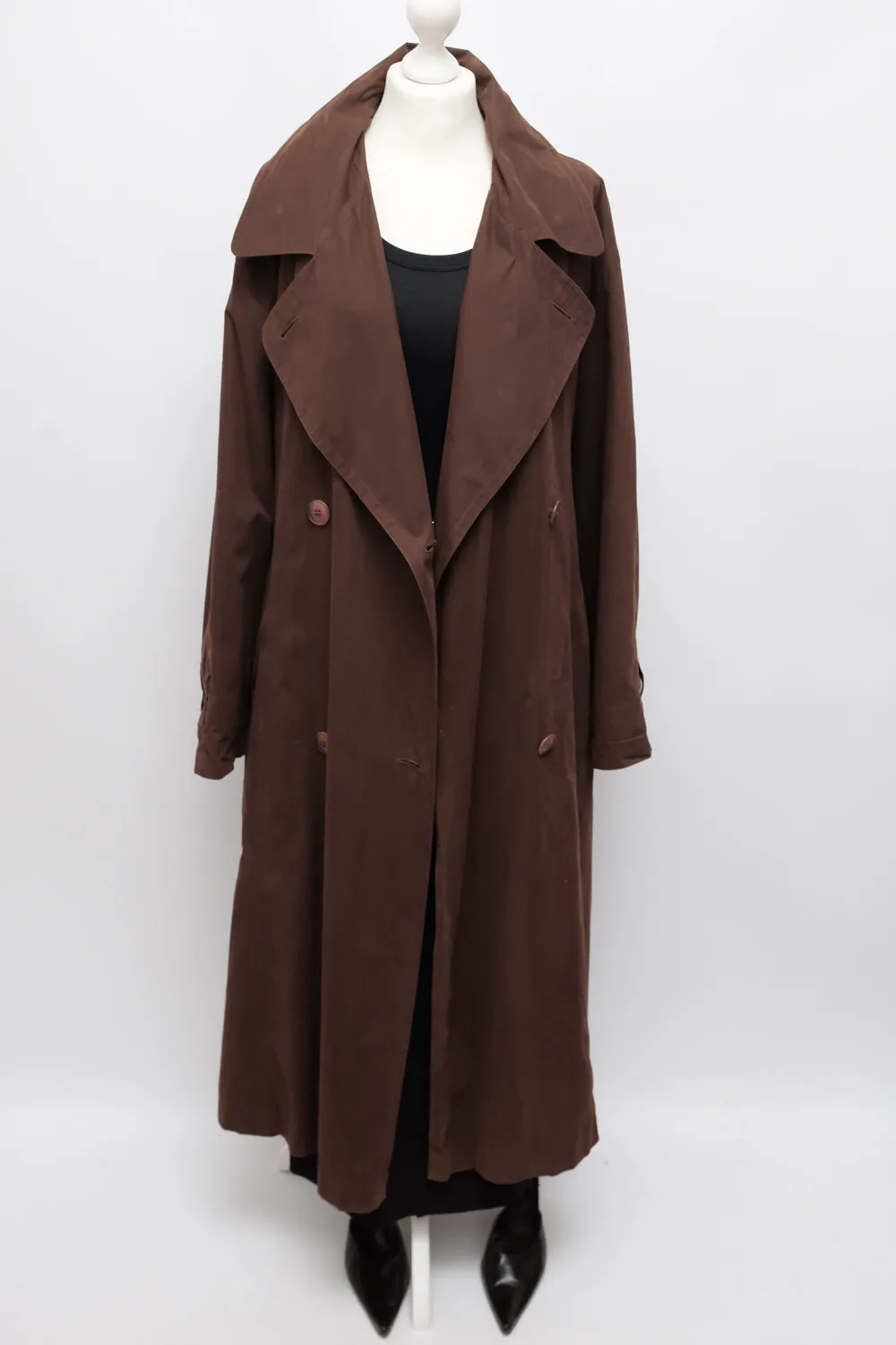 VINTAGE CHOCOLATE TRENCH COAT