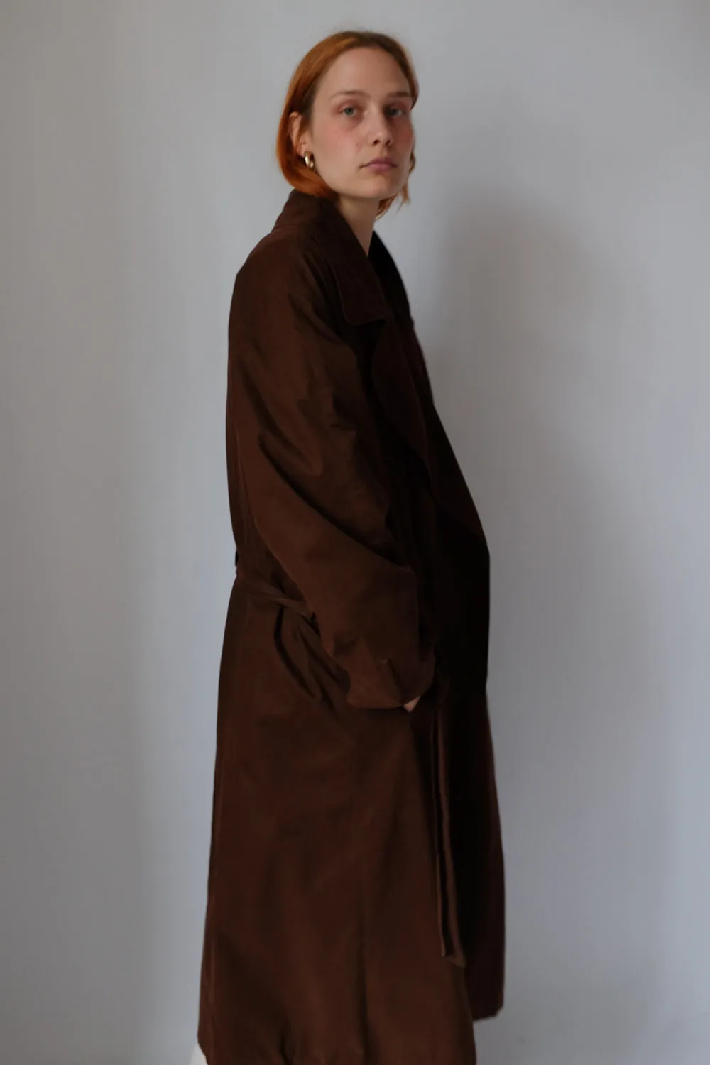 VINTAGE CHOCOLATE TRENCH COAT