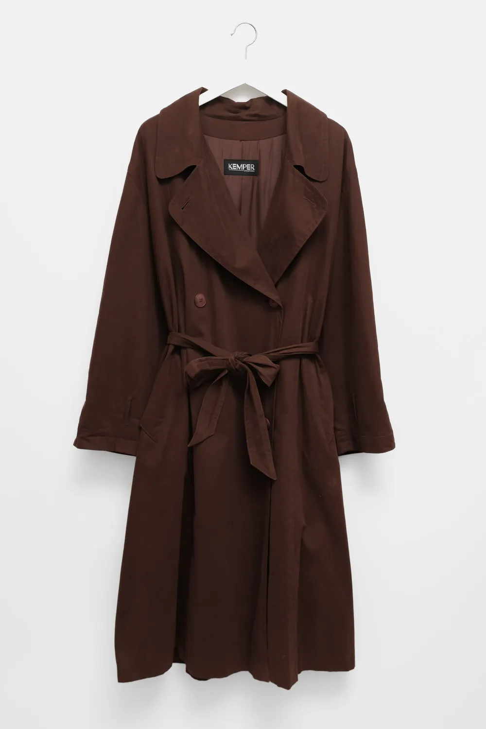 VINTAGE CHOCOLATE TRENCH COAT