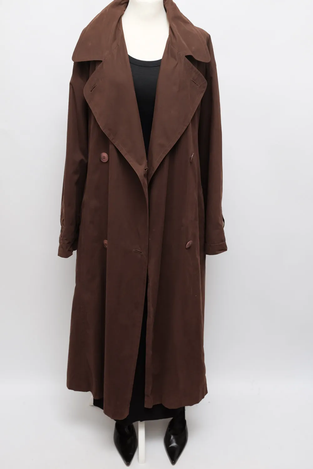 VINTAGE CHOCOLATE TRENCH COAT