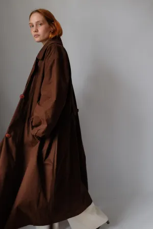 VINTAGE CHOCOLATE TRENCH COAT